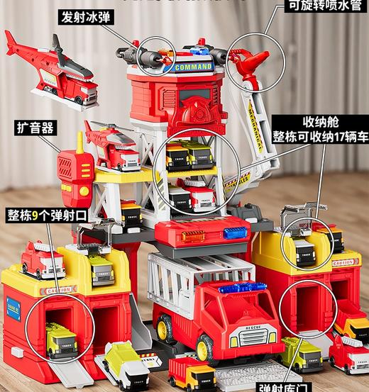 山姆多功能救援男孩消防车小演员大号玩具弹射惯性益智3到6岁生日礼物 商品图3