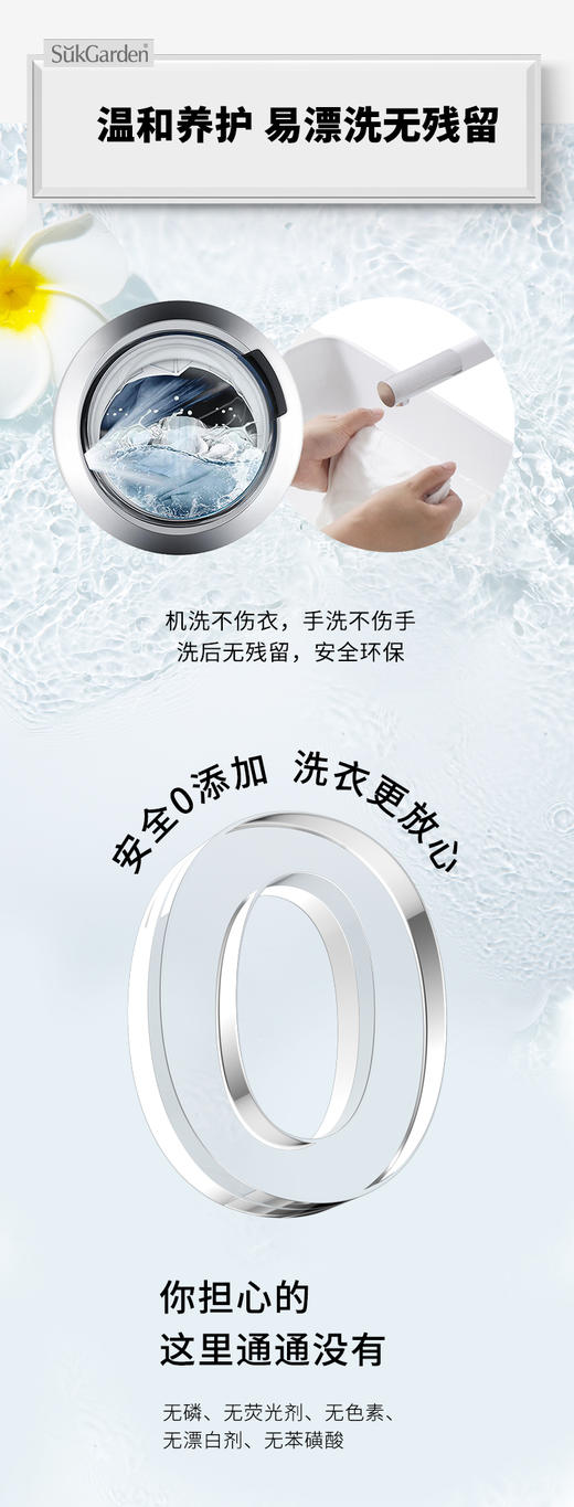 【XYY】SukGarden蔬果园蓝风铃香水柔软洗衣液SGY0520   1.05kg 商品图8