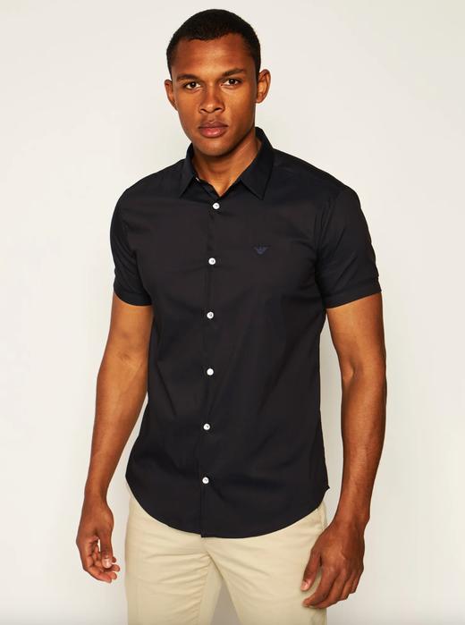 【超惠秒】Emporio Armani 男士刺绣飞鹰logo 弹棉短袖衬衣 97604 商品图3