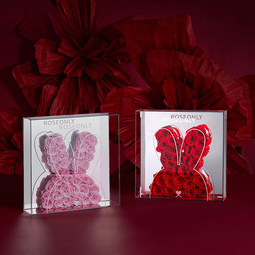 ROSEONLY诺誓 全世爱永生玫瑰甜心熊盒 全世爱兔头盒 全世爱熊头盒全世爱心动盒	 中号 大号 红色 粉色 蓝色 送朋友 商品图2