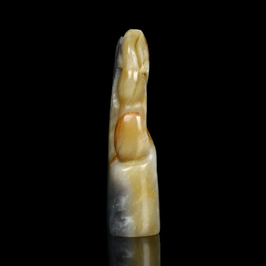 孤品017120-昌化石带皮花卉钮随形章-3.5*2.0*8.0cm 商品图3