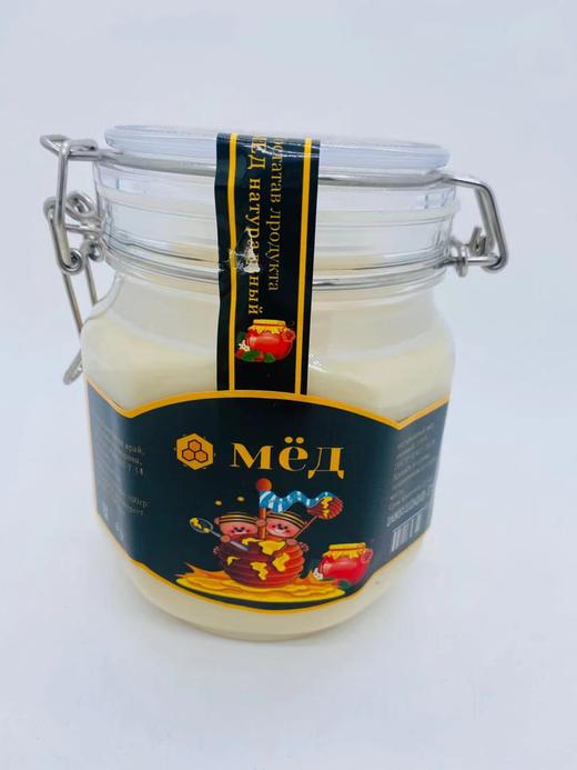 【中欧班列精选】俄罗斯原装进口黑熊蜂蜜2斤/罐 商品图0