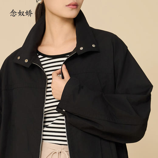 【商场同款】CNG5868 “ 黑色蝙蝠袖短风衣夹克” 轻盈飒美 包容显瘦甜酷外套 商品图8