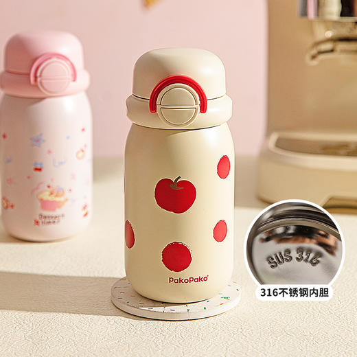 摩登主妇儿童保温杯学生上学专用高颜值吸管杯子保冷杯不锈钢水杯 商品图2
