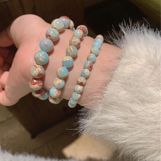 【粉丝专属❗️新中式寿山石串珠】复古百搭叠戴手链男女小清新精致闺蜜手串饰品情人节礼物 商品图3