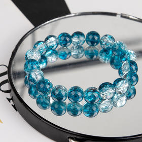 【秒杀❗️9.9抢🔥超美爆花手串】粉丝专享福利款爆款玉碎圆珠玻璃手链男女简约双色冰碎爆花闪透配饰七夕情人节礼物引流产品