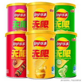 乐事（Lay's）无限薯片 Stax 混合装40g*6罐 百事食品 /休闲食品 /膨化食品 /薯片 商品图2