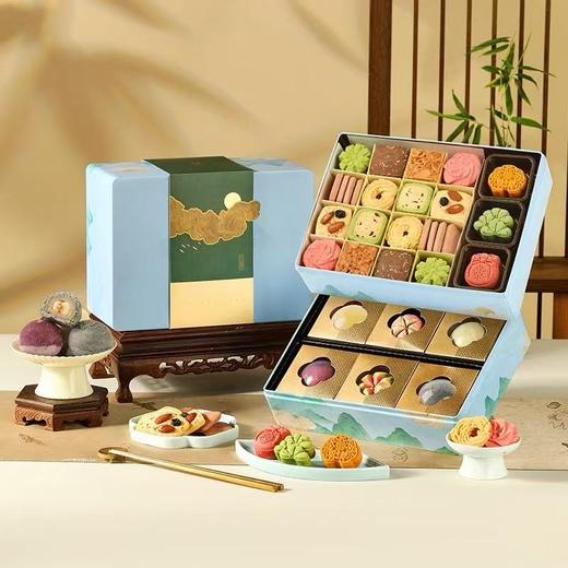 【唐韵华彩礼盒】皇家尚食局黄油曲奇饼干礼盒装中式糕点国风伴手礼送女友七夕礼物748g 商品图1
