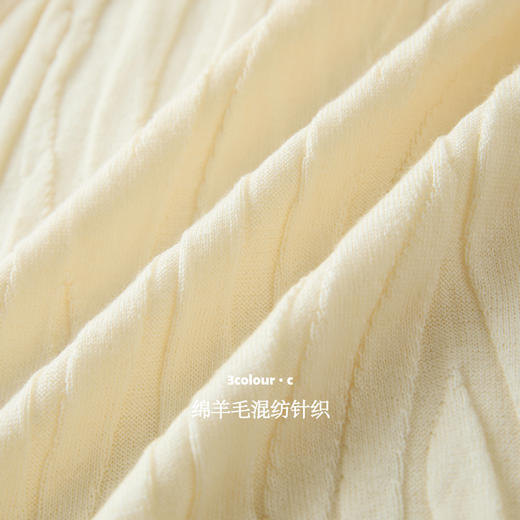 三彩【素影纤纤】2025冬季新款修身针织衫半高领长袖打底衫C 商品图3