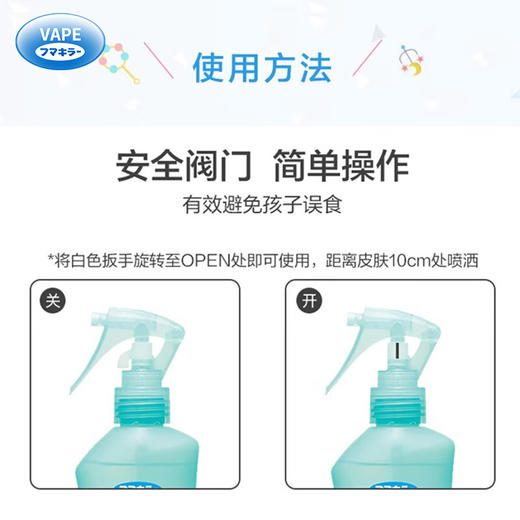 【中欧班列】日本vape未来驱蚊水长效防蚊虫户外便携儿童防叮咬喷雾液-绿色柑橘香200ml GZWK 商品图4
