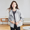 休闲风莫兰迪色短款风衣外套2025秋新运动百搭小个子长袖减龄上衣MUZI68865 商品缩略图2