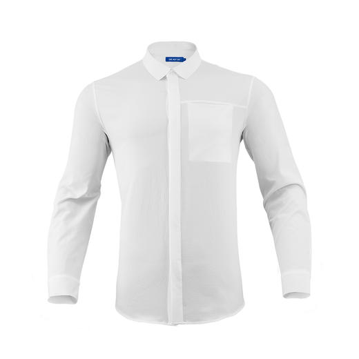 单导海王新款衬衫男夏季薄款长袖纯色高级商务正装男士修身速干 商品图4