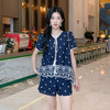 奢姿大码女装2025夏季减龄花边刺绣设计V领两件套胖妹妹时尚套装9952969870 商品缩略图4