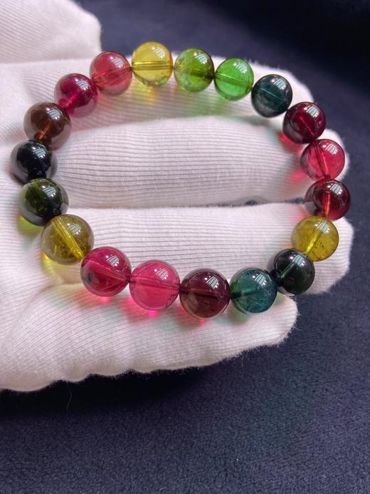 10mm多圈老矿彩虹碧玺手串 商品图1