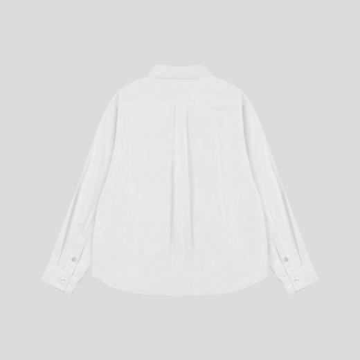 GOODBAI 学院组合logo印花翻领oversize长袖衬衫 商品图2