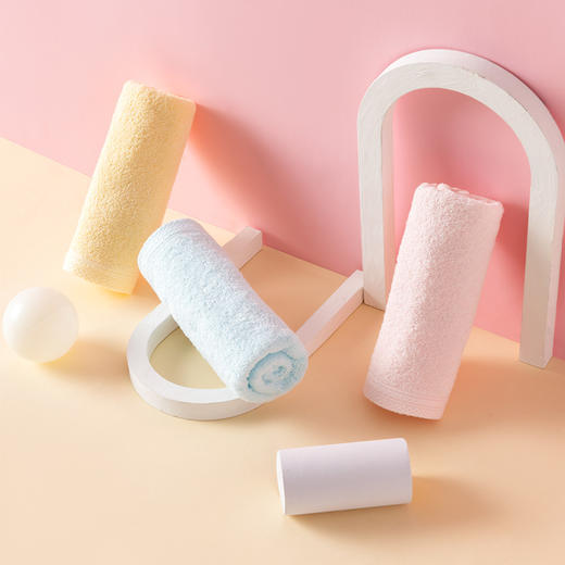 内野X-简约素色缎边面巾 34*75cm 商品图1