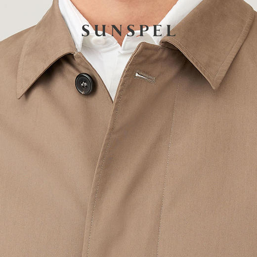 SUNSPEL男士秋冬经典款棉质风衣英伦外套 商品图3