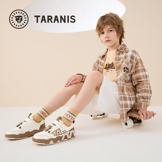 泰兰尼斯秋季新款kids时尚防滑透气中大童鞋男童女童休闲鞋板鞋 T02D5C6905 商品图4