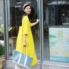 绽放女装552朵/高端加密水果酵素洗亚麻中袖多巴胺连衣裙女度假裙 商品缩略图1