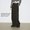 lost in echo2025早秋新款时髦工装感大口袋宽松休闲松紧腰阔腿裤 商品缩略图1