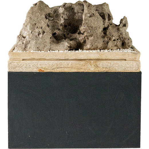 清	太湖石园林赏石配汉白玉石盆 商品图5