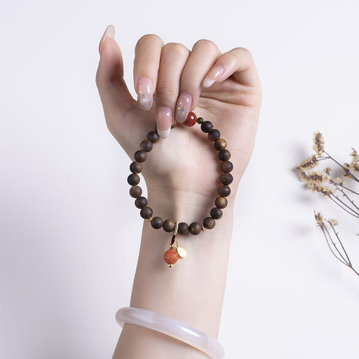 xy0532沉香+南红回纹珠提溜手串 商品图7