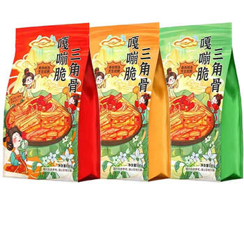 胶缤三角骨孜然味鸡脆骨烧烤鸡叉骨下酒菜鸡软骨开袋即食小吃100g*3袋 /休闲食品 /肉类零食 /其他肉类 商品图3