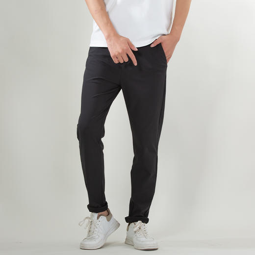 DRONKOO 2025 正常腰右袋侧唛竖线绣线高弹基础款中厚休闲长裤 商品图1