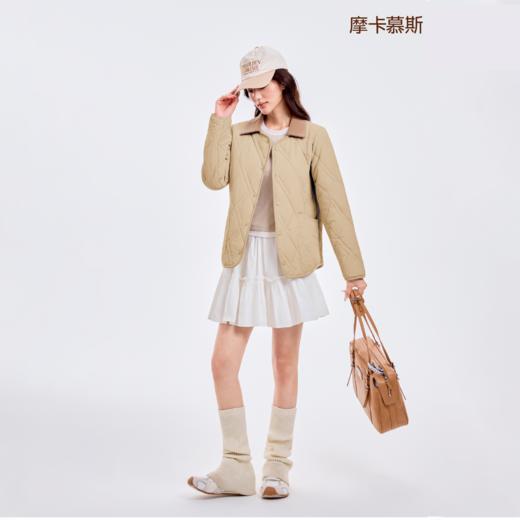 可拆翻领绗缝羊毛长袖马夹 男款女款 时尚保暖 商品图2