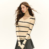 Ariseism 美式复古双色条纹长袖套头毛衣女秋季新款修身上衣 商品缩略图1