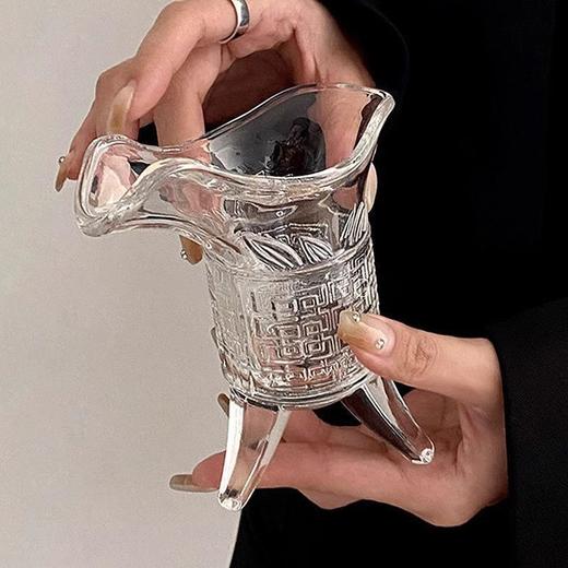 ins搞怪仿古秦始皇茶杯杯子爵杯古代帝王三足杯创意酒杯玻璃杯 商品图1