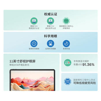 联想小新Pad 2024 舒视版 11英寸护眼柔光大屏 电纸书阅读学习平板8+128G灰 /电脑、办公 /电脑整机 /平板电脑 商品图2
