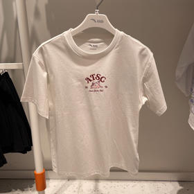 安踏儿童针织衫2025夏女大童舒适清爽印花圆领短袖T恤 362528130R