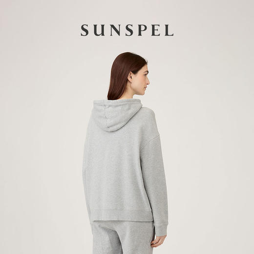 SUNSPEL女士经典款全棉宽松休闲连帽卫衣运动衫 商品图3