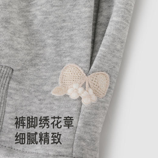 英氏儿童长裤秋冬女童保暖防寒针织裤子外穿休闲简约百搭舒适耐穿 商品图2