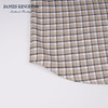 【休闲云染格纹 100%棉】占姆士男士春秋季新款纯棉云染修身格纹衬衫 商品缩略图6