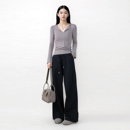 优选丨lu风舒弹简约弧形显瘦卫裤休闲裤 商品图4