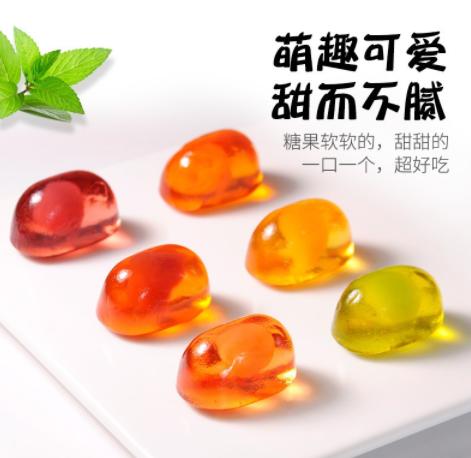 【中欧班列精选】俄罗斯糖果  俄罗斯进口包装 夹心爆浆 水果口味 小蜜蜂软糖500g/袋 商品图8