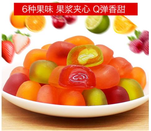 【中欧班列精选】俄罗斯糖果  俄罗斯进口包装 夹心爆浆 水果口味 小蜜蜂软糖500g/袋 商品图7