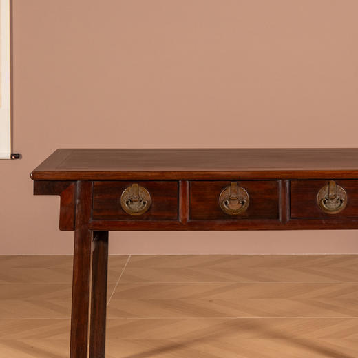 清	红木独板三屉书桌 商品图2