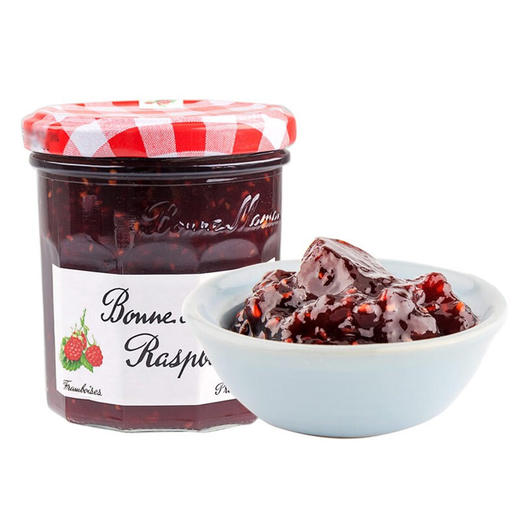 【中欧班列精选2瓶】法国果酱  bonne maman 蓓妮妈妈 树莓/杏果酸奶抹面包果肉酱  225g/瓶  BJYJ 商品图3