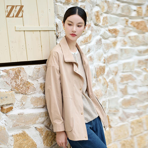 佐尔美时尚气质简约风衣外套女M43FZ06 商品图3
