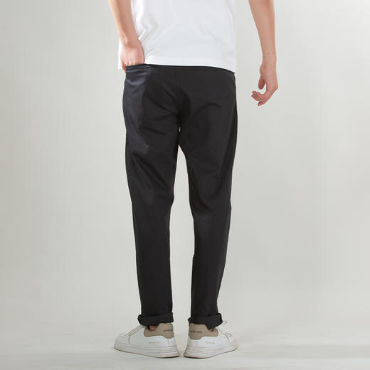 DRONKOO 2025 正常松紧腰后袋压线棉锦基础款中厚休闲长裤 商品图4