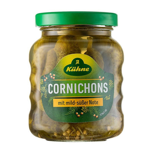 【中欧班列精选】德国冠利酸黄瓜 原装进口冠利便速食配菜西餐烘培酸黄瓜 670g/瓶 商品图7