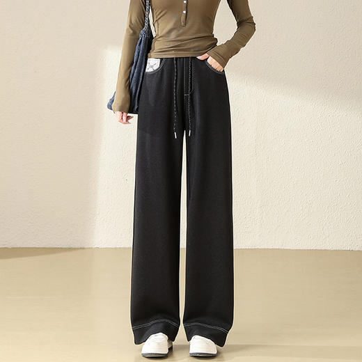 垂顺有型的简约清爽牛仔直筒裤 显瘦不起皱 包容各种腿型 商品图5