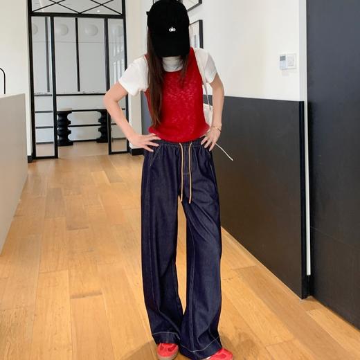 弧形显瘦廓形软牛仔裤 商品图4