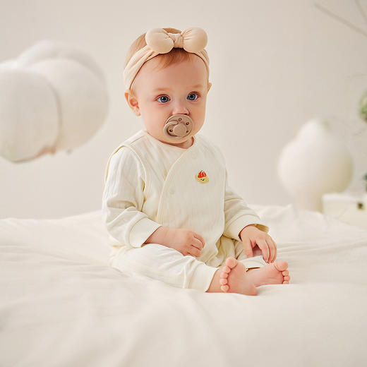 【纯棉】迷你巴拉婴儿衣服宝宝新生儿马甲动物绣花家居上衣 商品图2