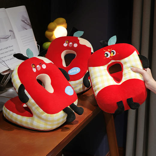 自然醒大眼红苹果双面午睡枕趴睡枕办公室好物工位学校午休枕头趴桌子抱枕QYL 商品图14