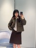 缪缪 25Fw早秋新款 军绿色菱格纹棉服夹克外套（ZY*MM） 商品缩略图3