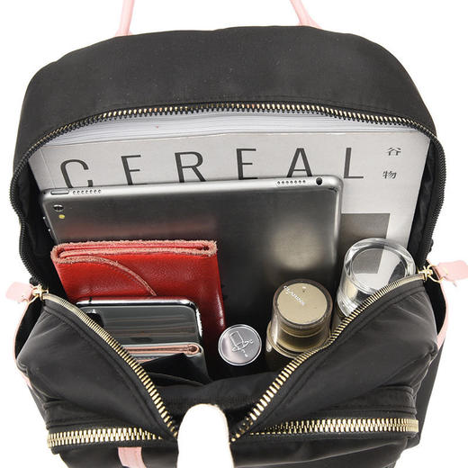 【开学季🔥简约时尚双肩包】科学容量内外兼优，多功能口袋设计，让包包更整洁有序，休闲中学生书包简约时尚背包跨境款女包双肩包QQ 商品图4